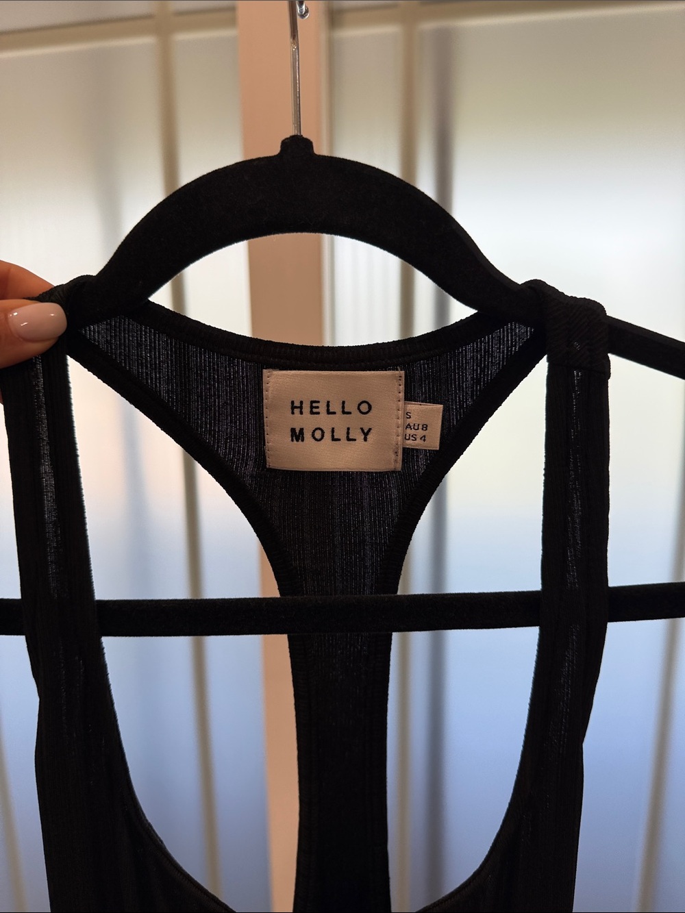 Hello Molly Black Ribbed Racerback Dress - Picture 6 of 10